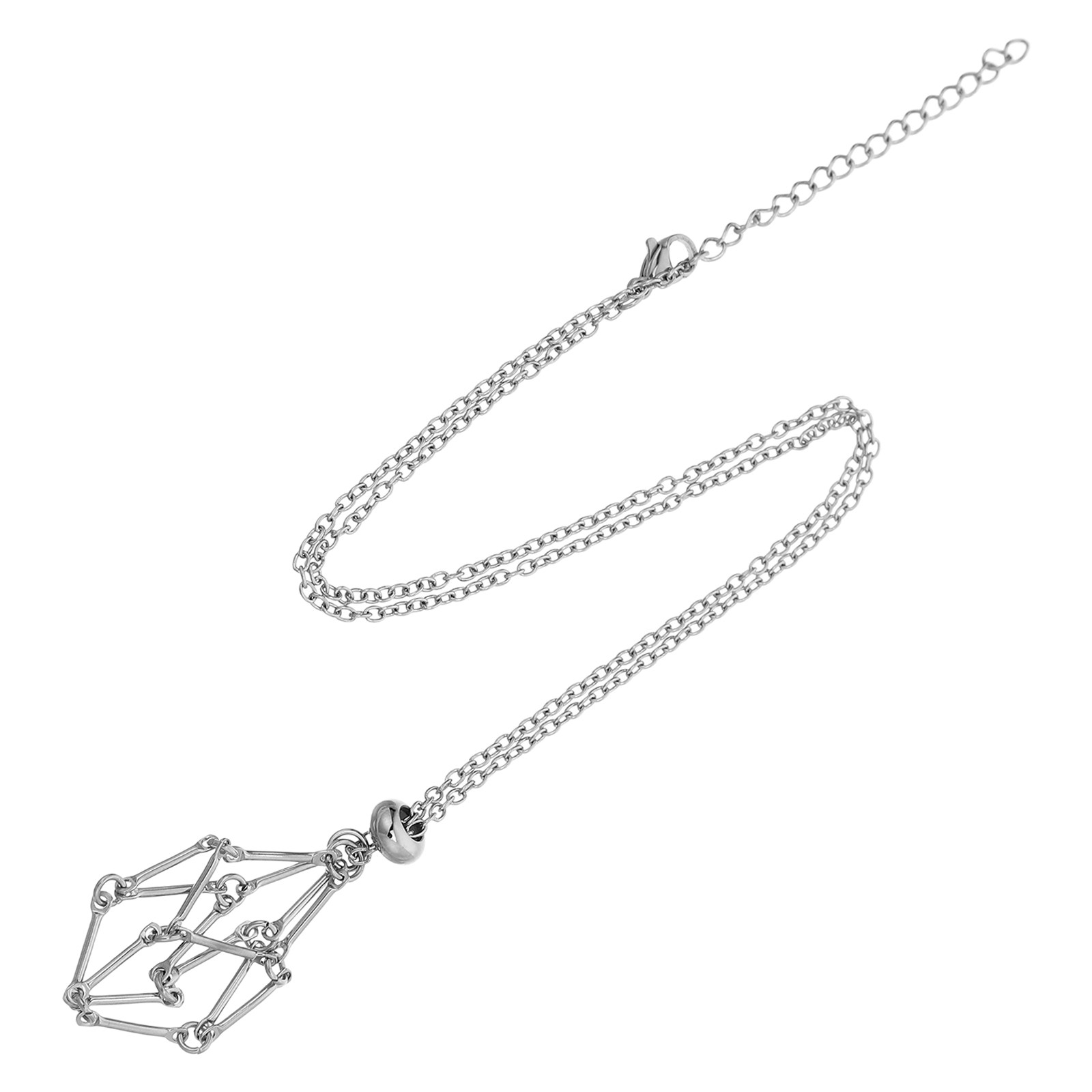 Stainless Steel Crystal Cage N - Crystal Pendant Necklace Natural Stone recension och pris