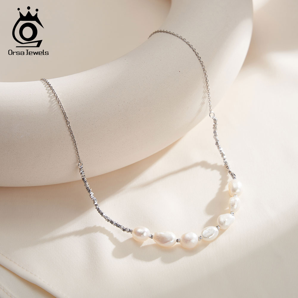 ORSA JEWELS Vintage 925 Sterli - Pearl Choker Necklace Vintage recension och pris