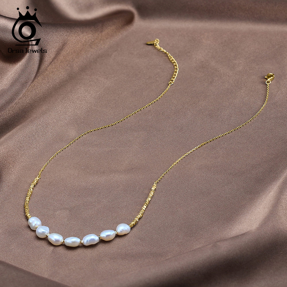 ORSA JEWELS Vintage 925 Sterli - Pearl Choker Necklace Vintage recension och pris