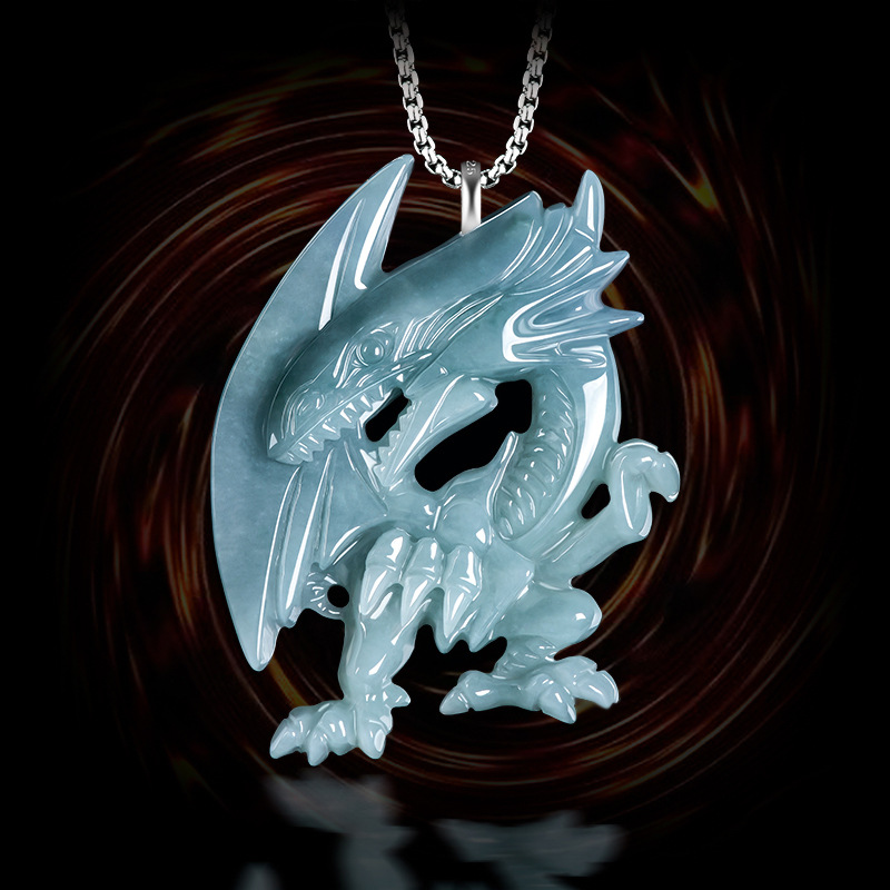 Blue Myanmar Jadeite Dragon Pe - Necklaces recension och pris