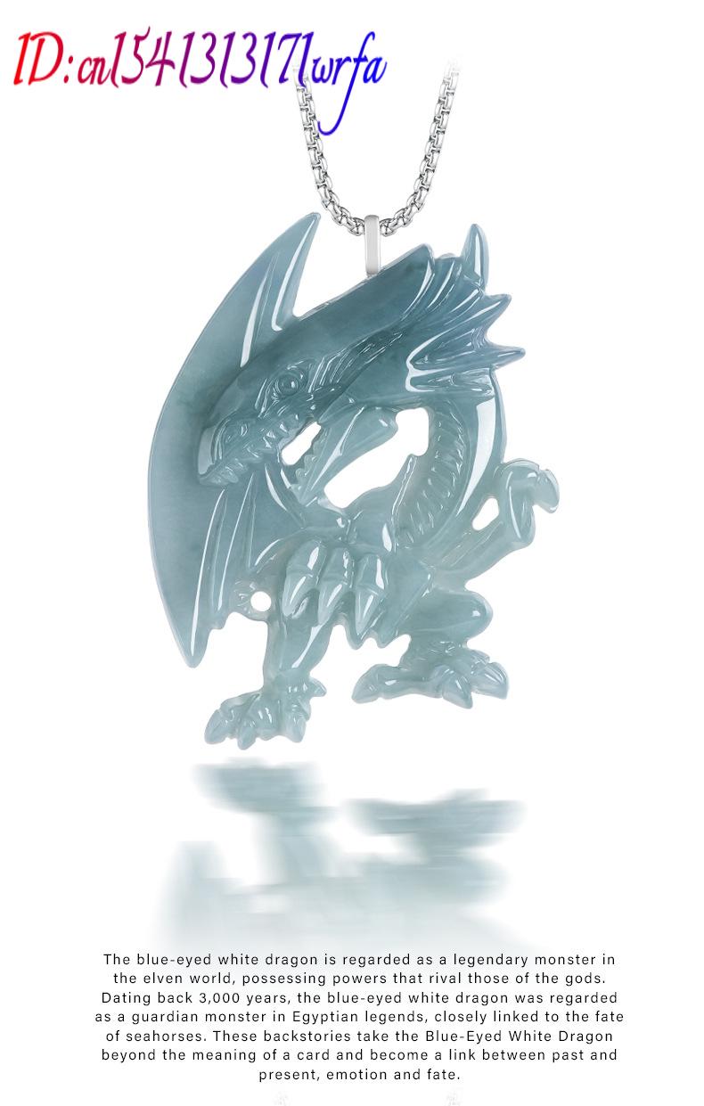 Blue Myanmar Jadeite Dragon Pe - Necklaces recension och pris