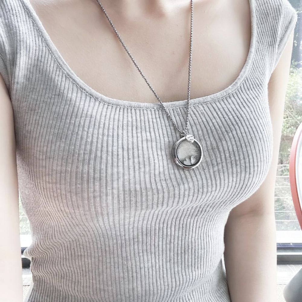 Stainless Steel Heart Keepsake - Heart Locket Necklace Photo recension och pris