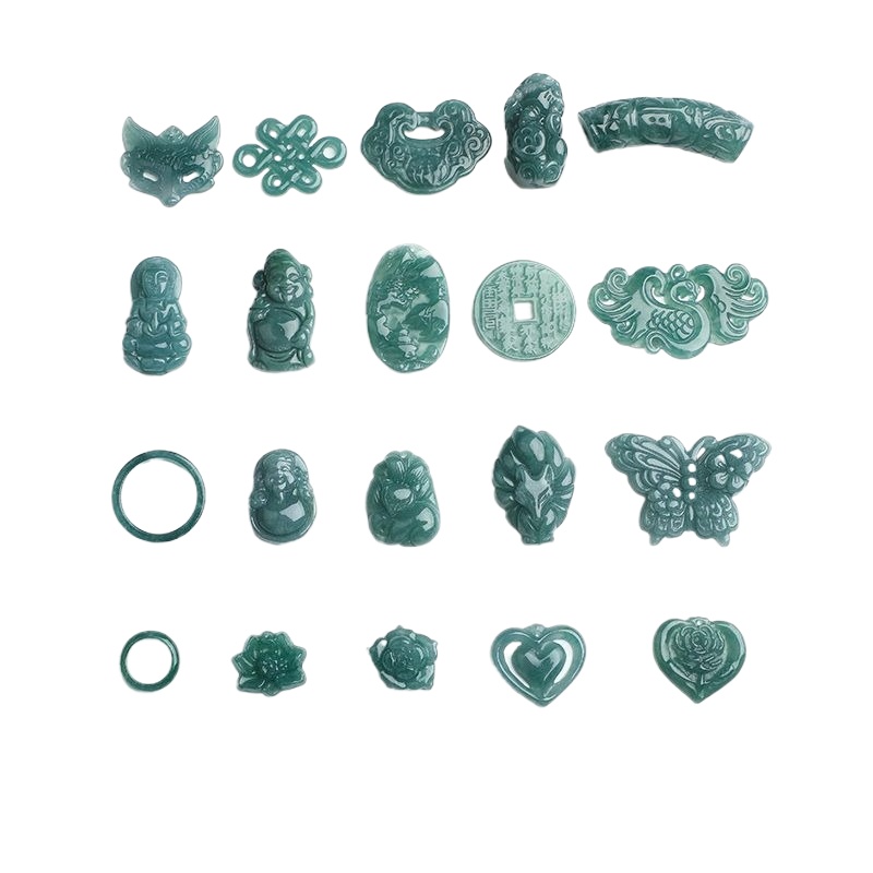 2PC Natural Blue Water Jadeite - Earrings recension och pris