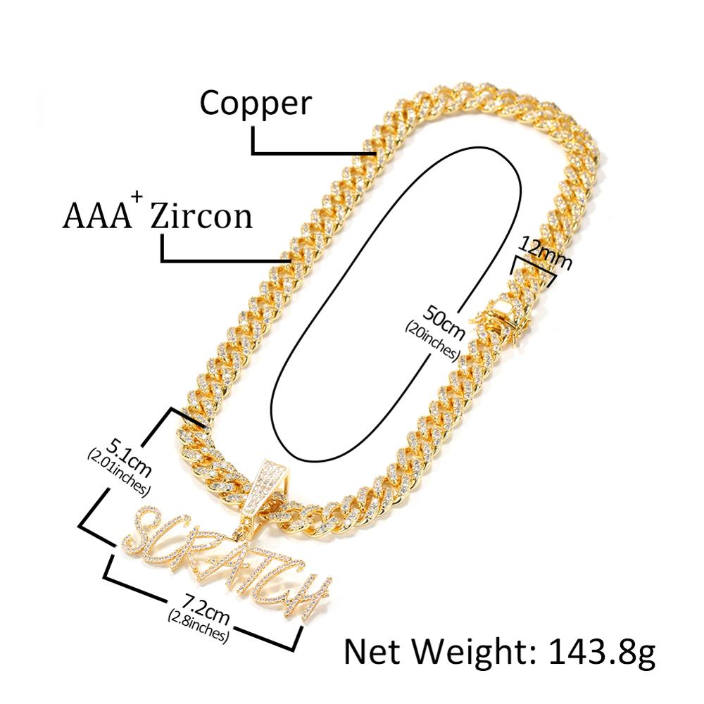 TBTK Customized Name Curisve L - Cuban Link Chain 12Mm recension och pris