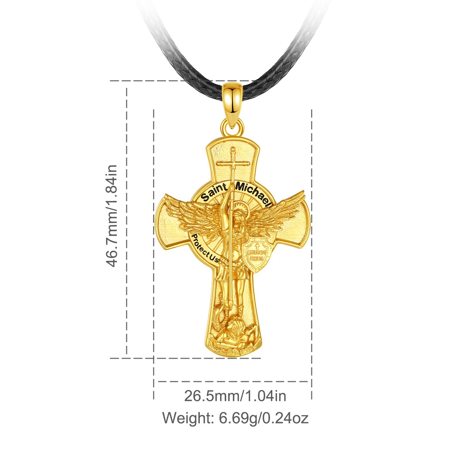 Eudora St.Michael Archangel Ne - 925 Sterling Silver Chain Necklace Men recension och pris