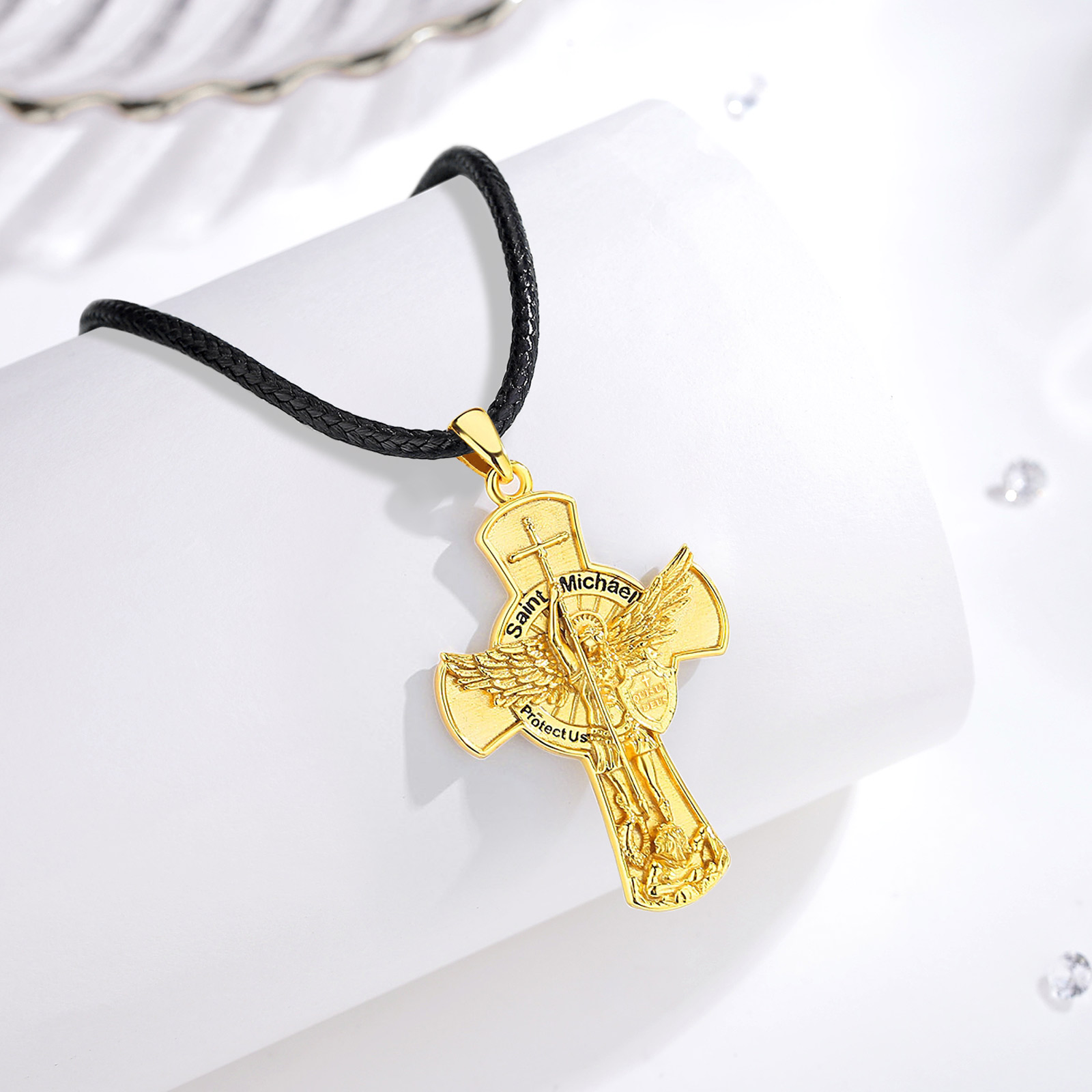 Eudora St.Michael Archangel Ne - 925 Sterling Silver Chain Necklace Men recension och pris