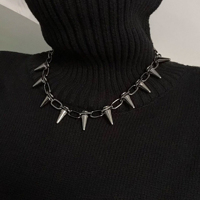 Fashion Punk Spike Chokers Nec - Goth Punk Spike Choker recension och pris