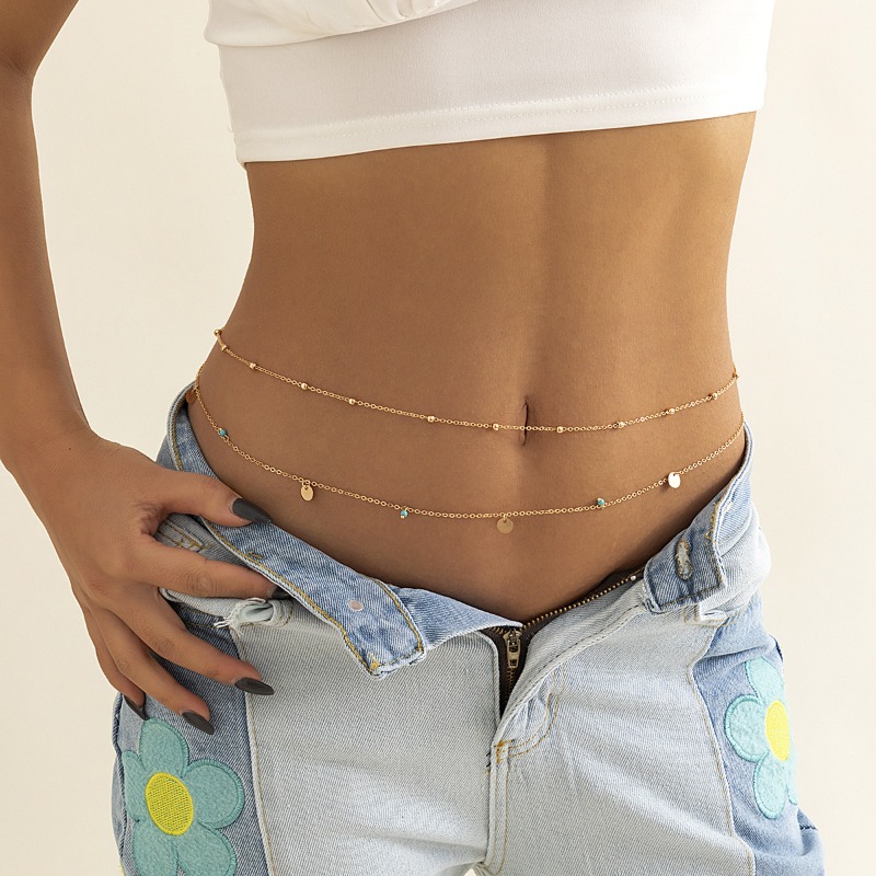 Women Dainty Layered Waist Cha - Body Jewelry recension och pris